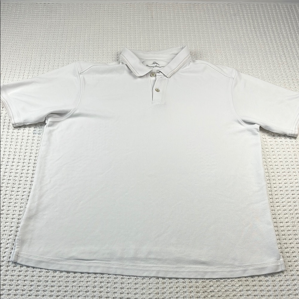 Tommy Bahama Classic White Polo Shirt Size Extra Large Pre Owned